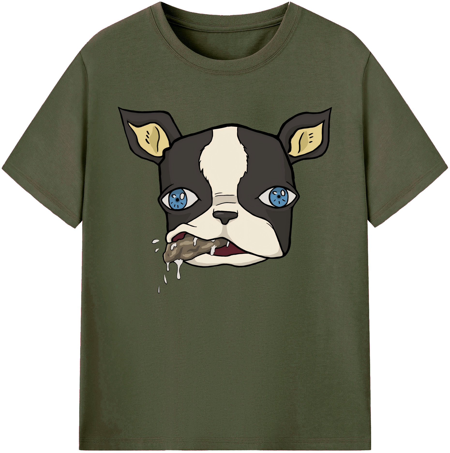 （画像用） ジョジョの奇妙な冒険 イギー JoJo's Bizarre Adventure Iggy 綿100％ メンズ半袖Tシャツ｜肌触りやわらか＆通気性